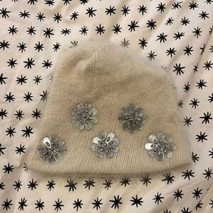 Jennifer Behr Crystal Embellished Alpaca Knit Beanie